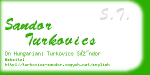 sandor turkovics business card
